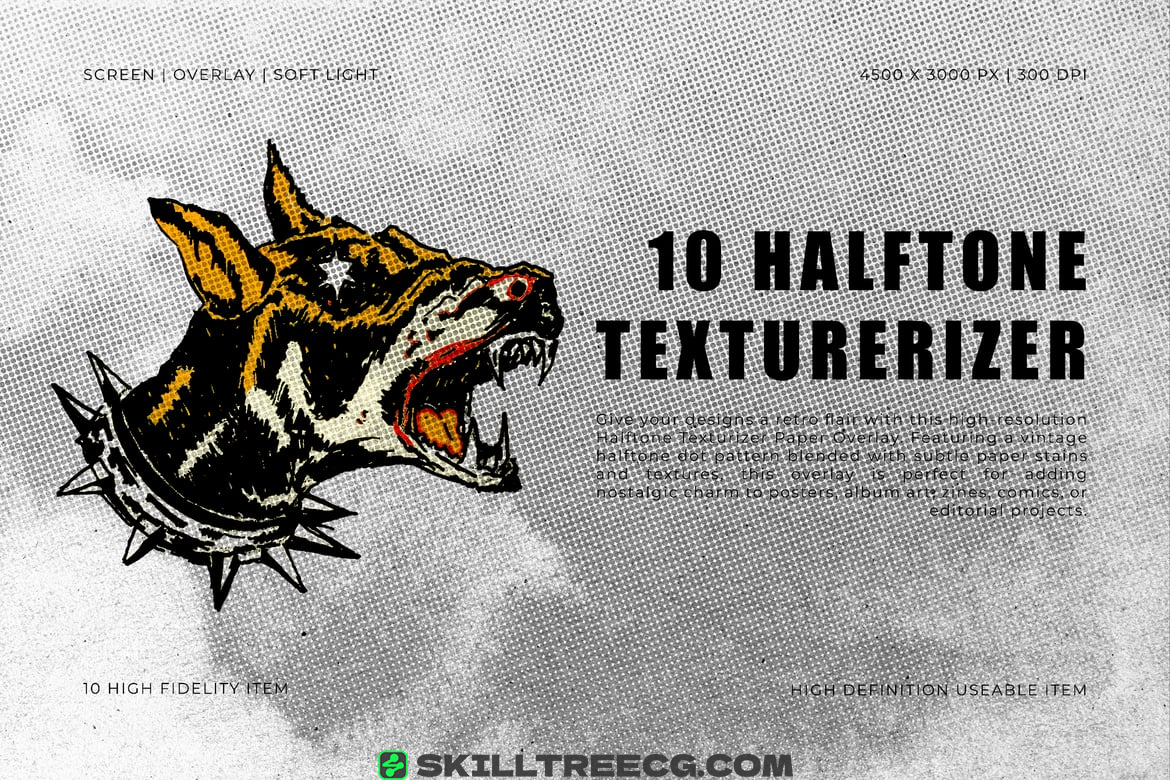 Halftone Texturizer Paper Overlay（940631）-技能树